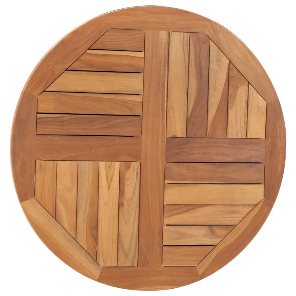 vidaXL Blat de masă rotund, 70 cm, lemn masiv de tec, 2,5 cm