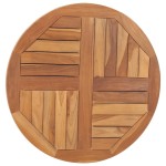 vidaXL Blat de masă rotund, 70 cm, lemn masiv de tec, 2,5 cm vidaXL Blat de masă rotund, 70 cm, lemn masiv de tec, 2,5 cm