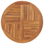 vidaXL Blat de masă rotund, 80 cm, lemn masiv de tec, 2,5 cm vidaXL Blat de masă rotund, 80 cm, lemn masiv de tec, 2,5 cm