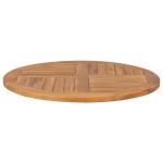 vidaXL Blat de masă rotund, 80 cm, lemn masiv de tec, 2,5 cm vidaXL Blat de masă rotund, 80 cm, lemn masiv de tec, 2,5 cm