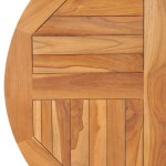 vidaXL Blat de masă rotund, 80 cm, lemn masiv de tec, 2,5 cm vidaXL Blat de masă rotund, 80 cm, lemn masiv de tec, 2,5 cm
