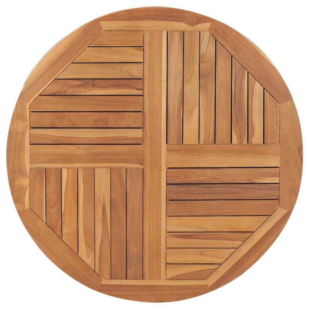vidaXL Blat de masă rotund, 90 cm, lemn masiv de tec, 2,5 cm