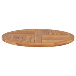vidaXL Blat de masă rotund, 90 cm, lemn masiv de tec, 2,5 cm vidaXL Blat de masă rotund, 90 cm, lemn masiv de tec, 2,5 cm