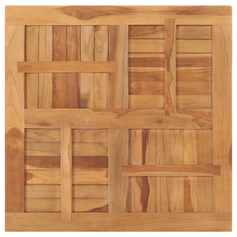 vidaXL Blat de masă pătrat, 80 x 80 x 2,5 cm, lemn masiv de tec