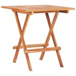 vidaXL Masă de bistro pliabilă, 60 x 60 x 65 cm, lemn masiv de tec vidaXL Masă de bistro pliabilă, 60 x 60 x 65 cm, lemn masiv de tec