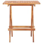vidaXL Masă de bistro pliabilă, 60 x 60 x 65 cm, lemn masiv de tec vidaXL Masă de bistro pliabilă, 60 x 60 x 65 cm, lemn masiv de tec