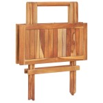 vidaXL Masă de bistro pliabilă, 60 x 60 x 65 cm, lemn masiv de tec vidaXL Masă de bistro pliabilă, 60 x 60 x 65 cm, lemn masiv de tec