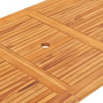 vidaXL Masă de grădină pliabilă, 160 x 80 x 75 cm, lemn masiv de tec