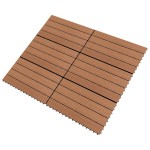 vidaXL Plăci de pardoseală, 6 buc., maro, 60 x 30 cm, WPC, 1 m² vidaXL Plăci de pardoseală, 6 buc., maro, 60 x 30 cm, WPC, 1 m²