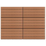 vidaXL Plăci de pardoseală, 6 buc., maro, 60 x 30 cm, WPC, 1 m² vidaXL Plăci de pardoseală, 6 buc., maro, 60 x 30 cm, WPC, 1 m²