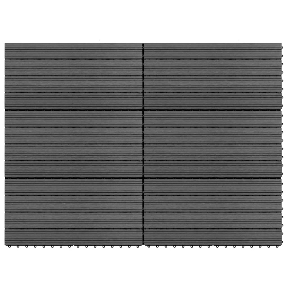 vidaXL Plăci de pardoseală, 6 buc., gri, 60 x 30 cm, WPC, 1 m²