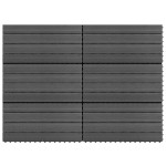 vidaXL Plăci de pardoseală, 6 buc., gri, 60 x 30 cm, WPC, 1 m²