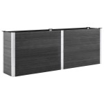 vidaXL Strat înălțat de grădină, gri, 250 x 100 x 91 cm, WPC