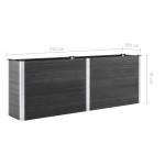 vidaXL Strat înălțat de grădină, gri, 250 x 100 x 91 cm, WPC