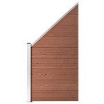 vidaXL Panou de gard, maro, 95x(105-180) cm, WPC vidaXL Panou de gard, maro, 95x(105-180) cm, WPC