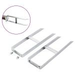 vidaXL Țăruși de sol pentru gard din WPC, 2 buc., 40 cm, oțel