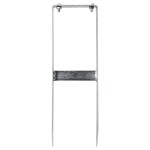 vidaXL Țăruși de sol pentru gard din WPC, 2 buc., 40 cm, oțel