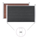 vidaXL Țăruși de sol pentru gard din WPC, 2 buc., 40 cm, oțel