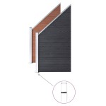 vidaXL Țăruși de sol pentru gard din WPC, 2 buc., 40 cm, oțel