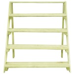 vidaXL Suport de plante, 80 x 80 x 80 cm, lemn de pin tratat