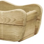 vidaXL Strat înălțat de grădină, 50x18x18 cm, lemn de pin tratat