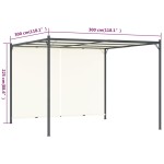 vidaXL Pergolă cu acoperiș rabatabil, alb crem, 3 x 3 m, oțel vidaXL Pergolă cu acoperiș rabatabil, alb crem, 3 x 3 m, oțel