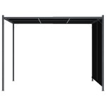 vidaXL Pergolă de grădină cu acoperiș retractabil, antracit, 3 x 3 m vidaXL Pergolă de grădină cu acoperiș retractabil, antracit, 3 x 3 m