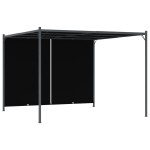 vidaXL Pergolă de grădină cu acoperiș retractabil, antracit, 3 x 3 m vidaXL Pergolă de grădină cu acoperiș retractabil, antracit, 3 x 3 m