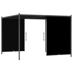 vidaXL Pergolă de grădină cu acoperiș retractabil, antracit, 3 x 3 m vidaXL Pergolă de grădină cu acoperiș retractabil, antracit, 3 x 3 m