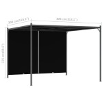 vidaXL Pergolă de grădină cu acoperiș retractabil, antracit, 3 x 3 m vidaXL Pergolă de grădină cu acoperiș retractabil, antracit, 3 x 3 m