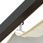 vidaXL Pergolă cu acoperiș retractabil, alb crem, 3 x 3 m, oțel vidaXL Pergolă cu acoperiș retractabil, alb crem, 3 x 3 m, oțel