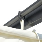 vidaXL Pergolă cu acoperiș retractabil, alb crem, 3 x 3 m, oțel vidaXL Pergolă cu acoperiș retractabil, alb crem, 3 x 3 m, oțel