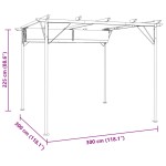 vidaXL Pergolă cu acoperiș retractabil, alb crem, 3 x 3 m, oțel vidaXL Pergolă cu acoperiș retractabil, alb crem, 3 x 3 m, oțel