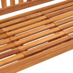 vidaXL Bancă grădină cu 3 locuri, cu masă, 150 cm, lemn masiv de tec