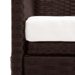 vidaXL Canapea de grădină cu copertină, maro, poliratan vidaXL Canapea de grădină cu copertină, maro, poliratan