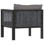 vidaXL Canapea de colț modulară, cotieră stânga, antracit, poliratan vidaXL Canapea de colț modulară, cotieră stânga, antracit, poliratan