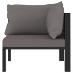 vidaXL Canapea de colț modulară, cotieră stânga, antracit, poliratan vidaXL Canapea de colț modulară, cotieră stânga, antracit, poliratan