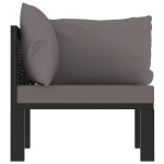 vidaXL Canapea de colț modulară, cotieră stânga, antracit, poliratan vidaXL Canapea de colț modulară, cotieră stânga, antracit, poliratan