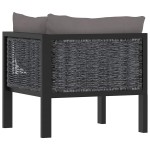vidaXL Canapea de colț modulară, cotieră stânga, antracit, poliratan vidaXL Canapea de colț modulară, cotieră stânga, antracit, poliratan