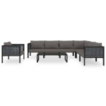 vidaXL Set mobilier de grădină cu perne, 8 piese, antracit, poliratan vidaXL Set mobilier de grădină cu perne, 8 piese, antracit, poliratan