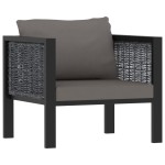 vidaXL Set mobilier de grădină cu perne, 8 piese, antracit, poliratan vidaXL Set mobilier de grădină cu perne, 8 piese, antracit, poliratan