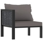 vidaXL Set mobilier de grădină cu perne, 9 piese, antracit, poliratan vidaXL Set mobilier de grădină cu perne, 9 piese, antracit, poliratan