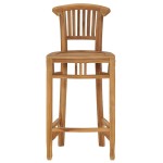 vidaXL Scaun de bar, lemn masiv de tec vidaXL Scaun de bar, lemn masiv de tec