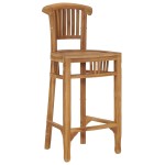 vidaXL Scaun de bar, lemn masiv de tec vidaXL Scaun de bar, lemn masiv de tec