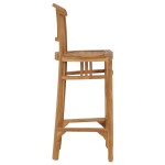 vidaXL Scaun de bar, lemn masiv de tec vidaXL Scaun de bar, lemn masiv de tec