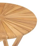 vidaXL Masă pliabilă de grădină, Ø 60 cm, lemn masiv de tec vidaXL Masă pliabilă de grădină, Ø 60 cm, lemn masiv de tec