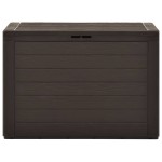 vidaXL Ladă de depozitare pentru grădină, maro, 78 x 44 x 55 cm vidaXL Ladă de depozitare pentru grădină, maro, 78 x 44 x 55 cm