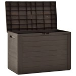 vidaXL Ladă de depozitare pentru grădină, maro, 78 x 44 x 55 cm vidaXL Ladă de depozitare pentru grădină, maro, 78 x 44 x 55 cm