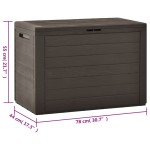 vidaXL Ladă de depozitare pentru grădină, maro, 78 x 44 x 55 cm vidaXL Ladă de depozitare pentru grădină, maro, 78 x 44 x 55 cm