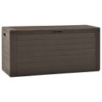 vidaXL Ladă de depozitare pentru grădină, maro, 116 x 44 x 55 cm vidaXL Ladă de depozitare pentru grădină, maro, 116 x 44 x 55 cm